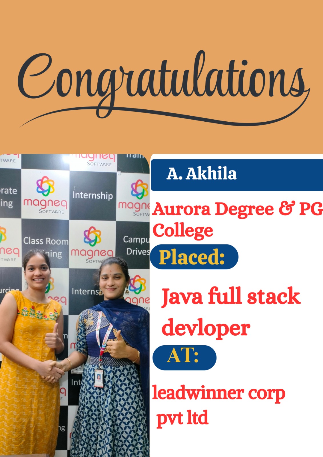 Successfully Placed Student 4